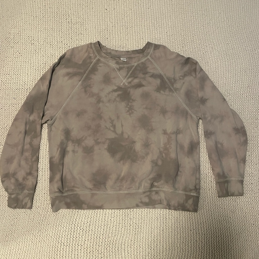 Grey Tie Dye Crewneck